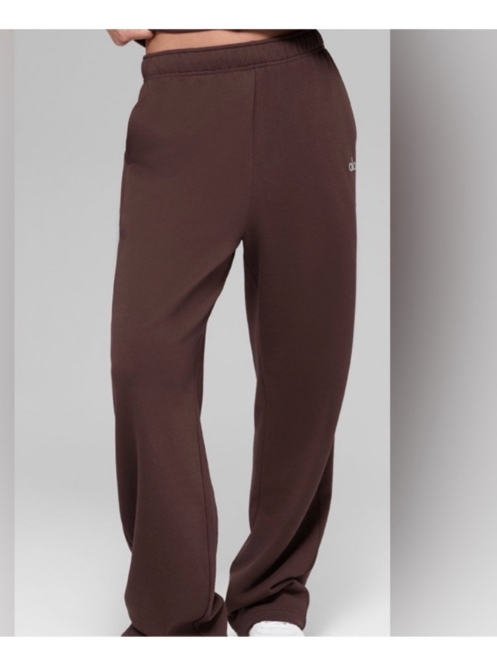 Alo Accolade Straight Leg Sweatpant, Espresso Brown, NWT, Size Small